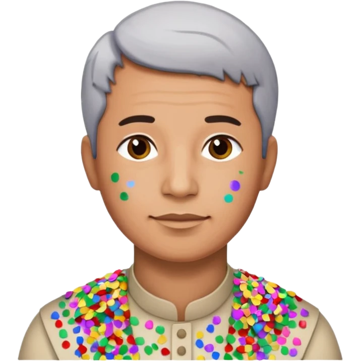 gülen ve arkasında konfeti olan yunus emoji