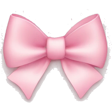 A light pink bow on a heart  emoji