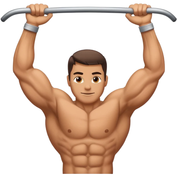 muscular arm doing pullups emoji