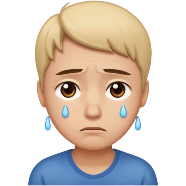 una persona mirándose con inseguridad, expresión triste y mirada hacia abajo emoji