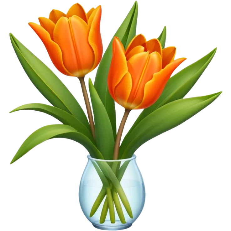 orange tulip and lily emoji