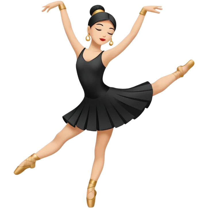 East (E): "dancer_east: Create a minimal flat-vector dancer icon facing east. Pose rotated to face east to imply movement to the right. Black stroke 2px on transparent background, square canvas 1:1, SVG vector style, no text or facial features." emoji