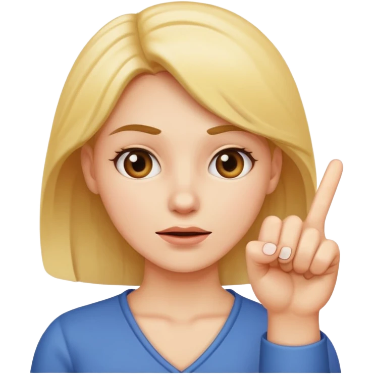 Female shaking finger saying no emoji