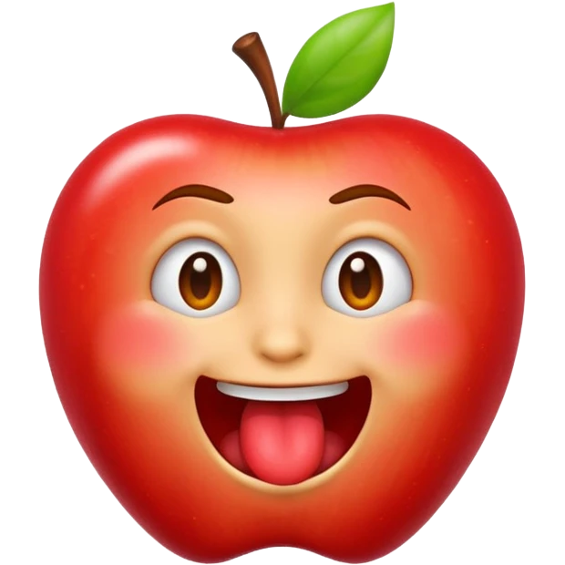 Emoji Apple ou iPhone coquin avec le doigt dans le coin de la bouche emoji