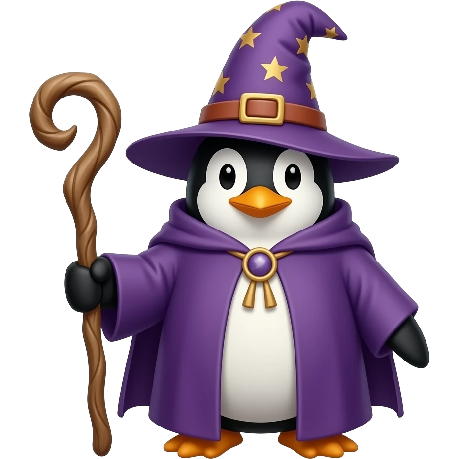 Penguin Wizard emoji