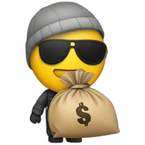 rober with money bag emoji