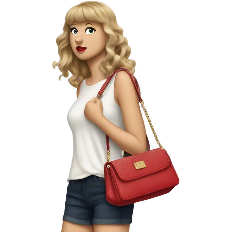 Stingy Taylor Swift clutching her purse tightly  emoji