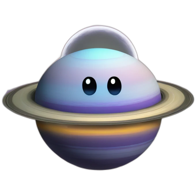 beaming Saturn emoji