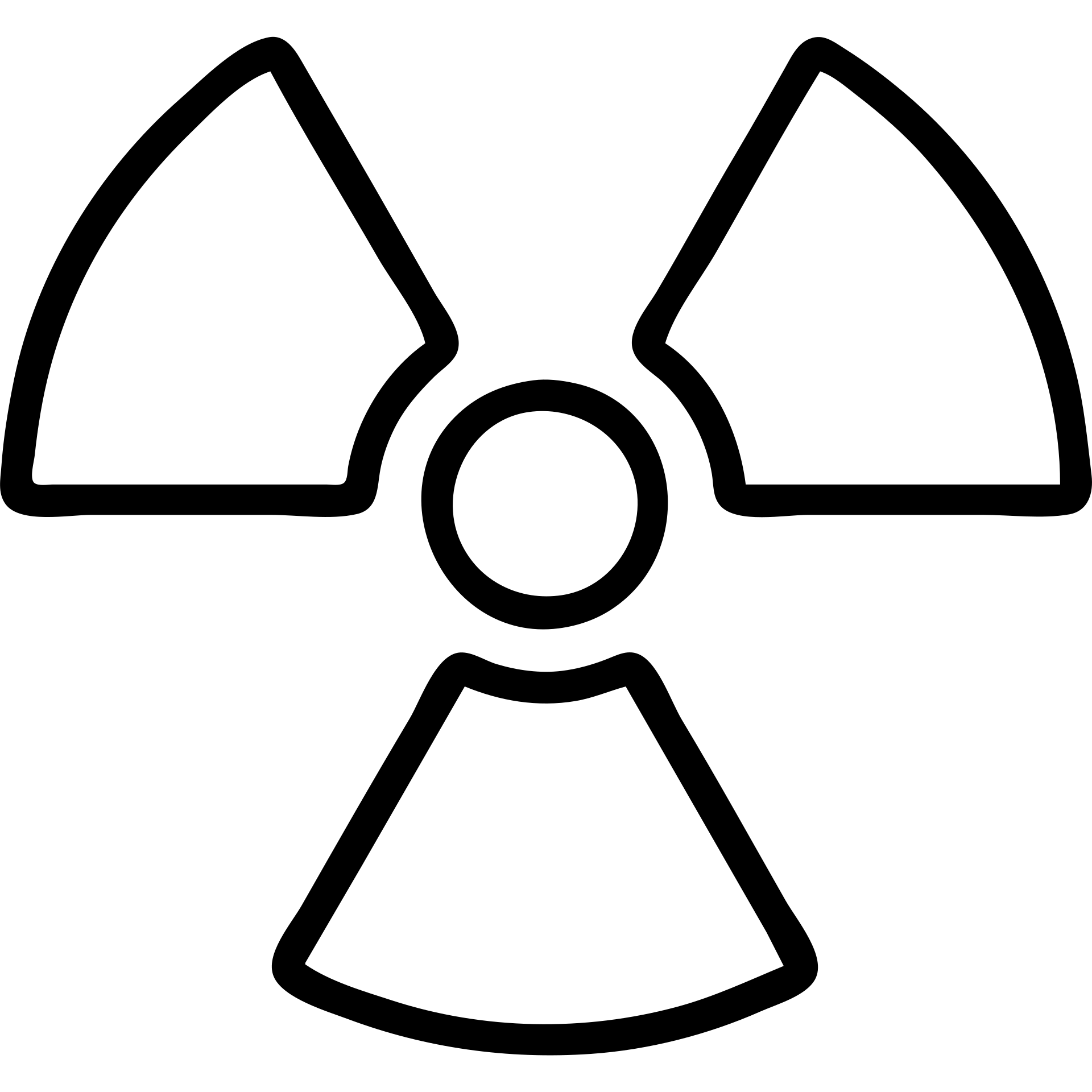outlined radiation symbol icon emoji