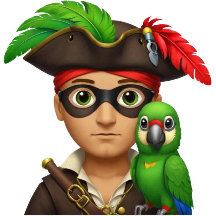 pirate and parrot emoji
