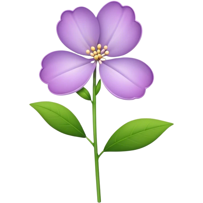 single lilac flower, straight stem emoji