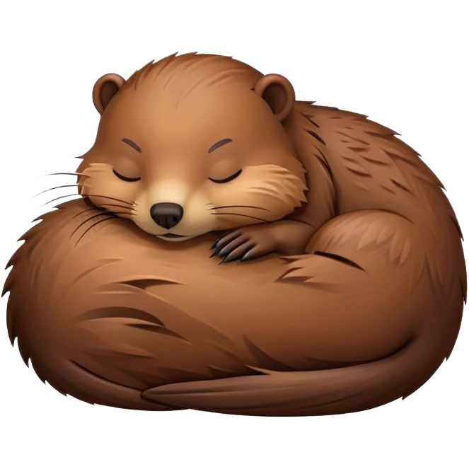 Sleeping beaver emoji