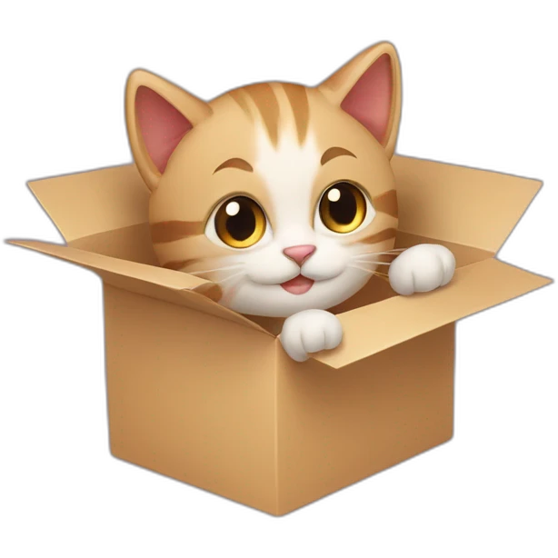 cat from gift box emoji