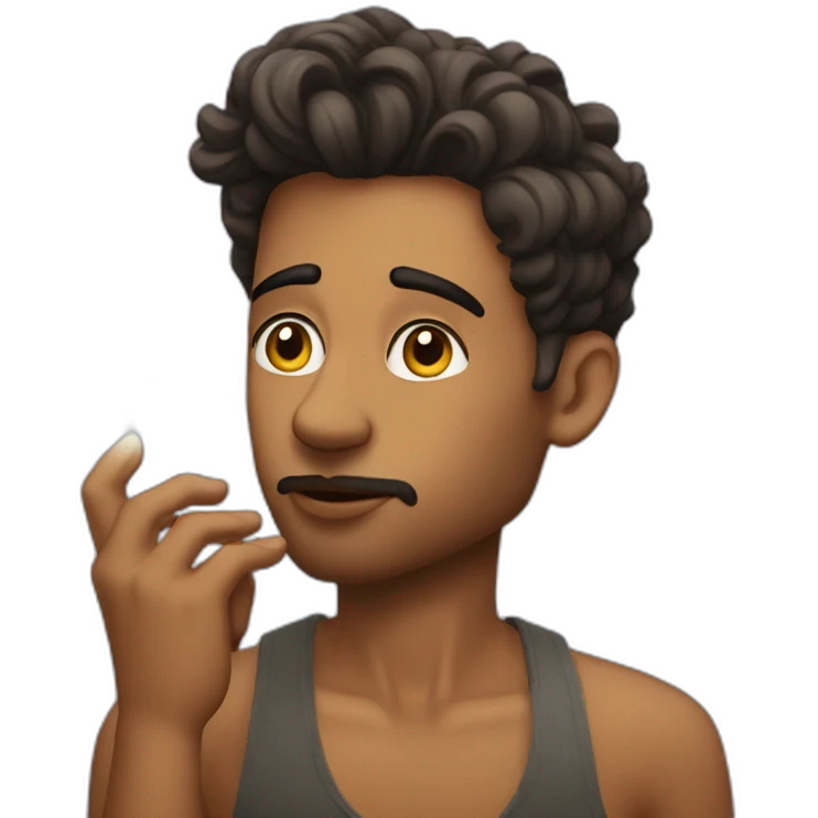 Handsome gay blowing a kiss emoji