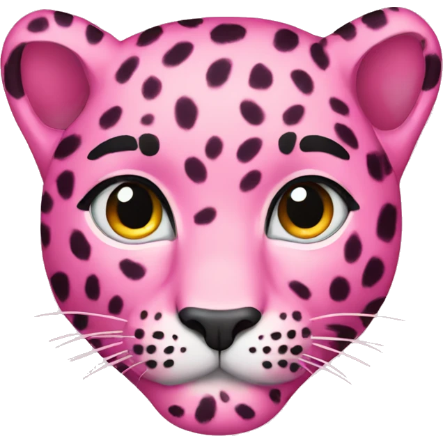 Pink leopard emoji