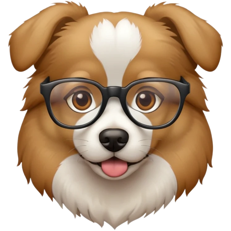 Dog wearing glasses  emoji