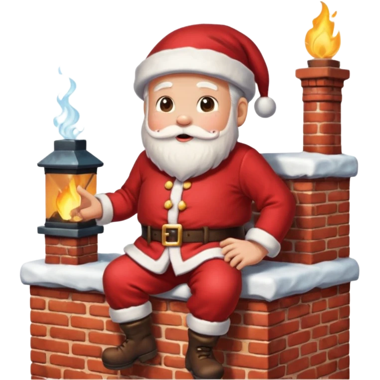 Santa on a chimney emoji