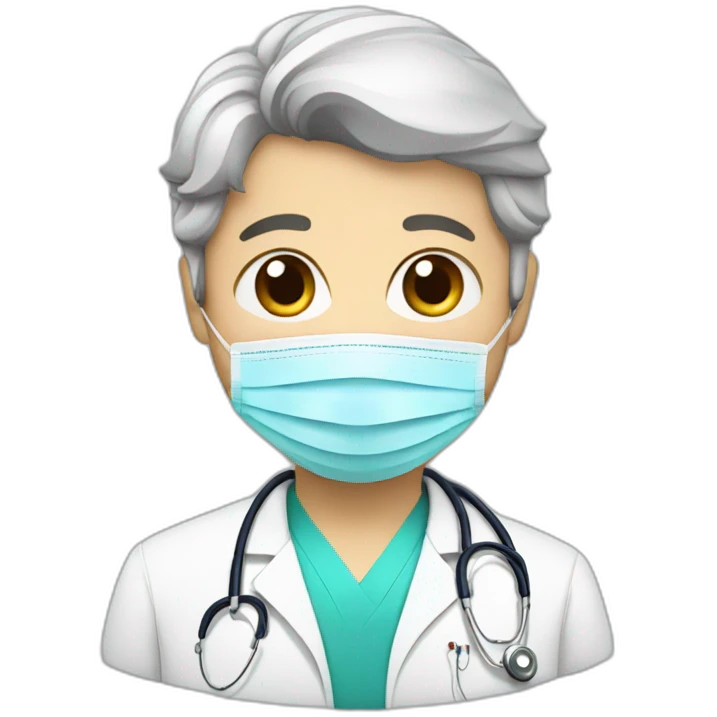 Doctor with face mask emoji