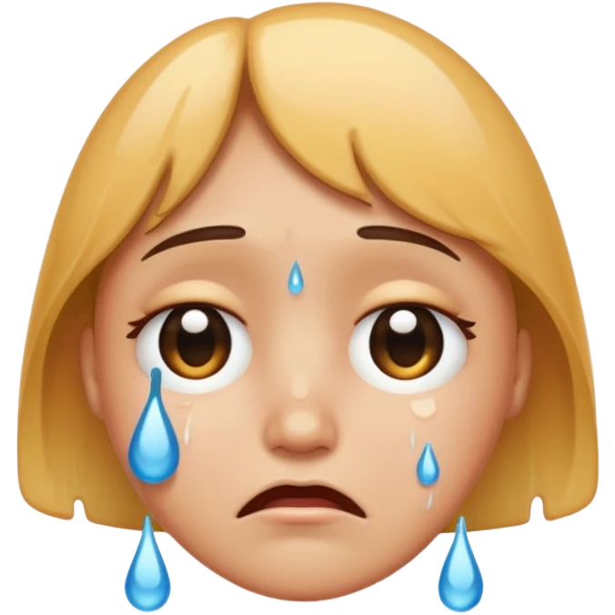 sad face with tears  emoji