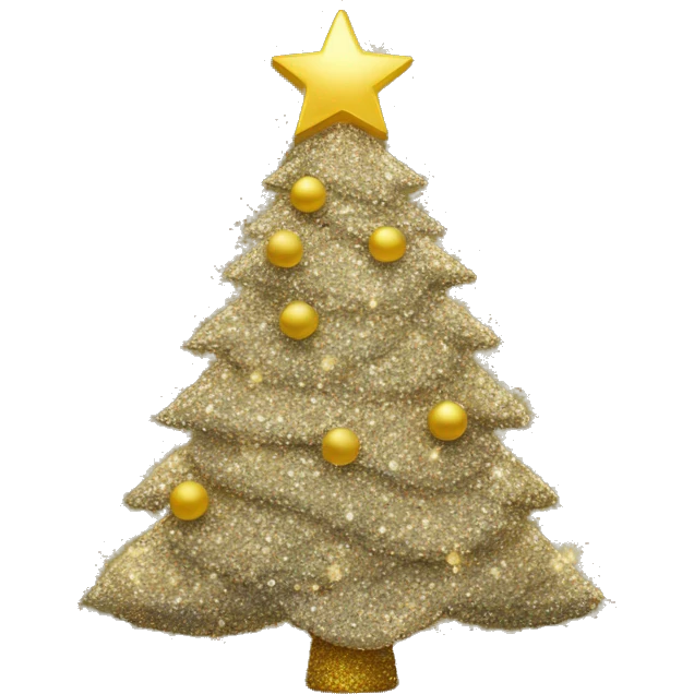 Glitter Christmas tree emoji