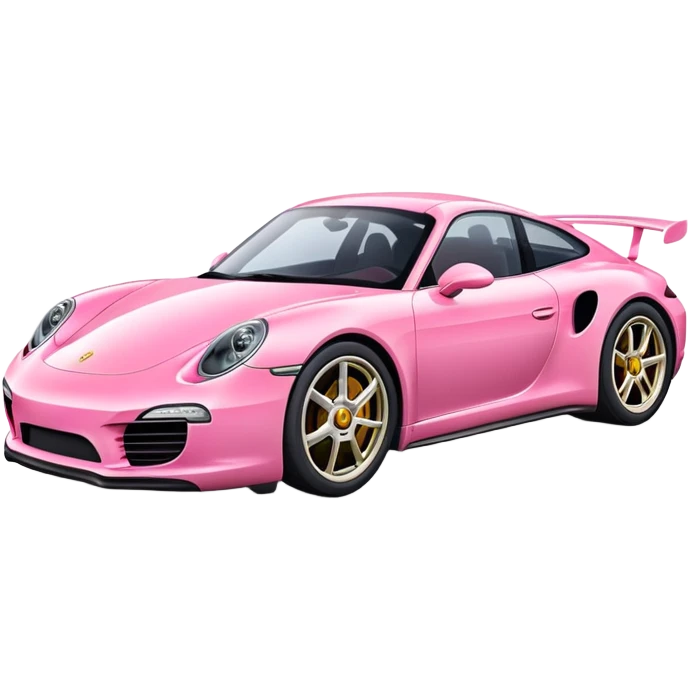 A pink porche emoji
