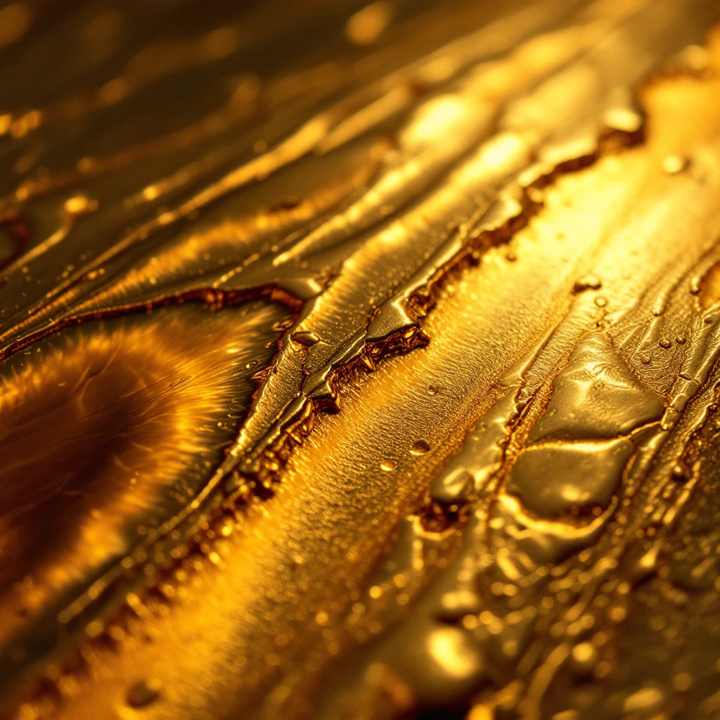 Extreme macro closeup of a gold texture with stratches emoji
