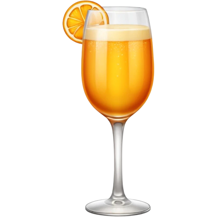Orange buck fizz in a wine glass emoji