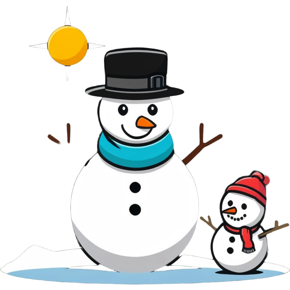 sun and snowman emoji