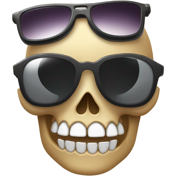 Skull wearing sunglasses  emoji