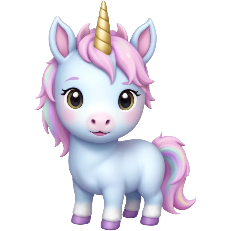 baby unicorn, chibi full body emoji
