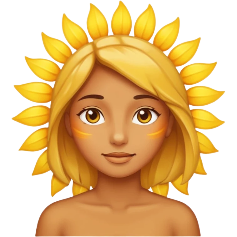 Girlfriend face as the sun emoji