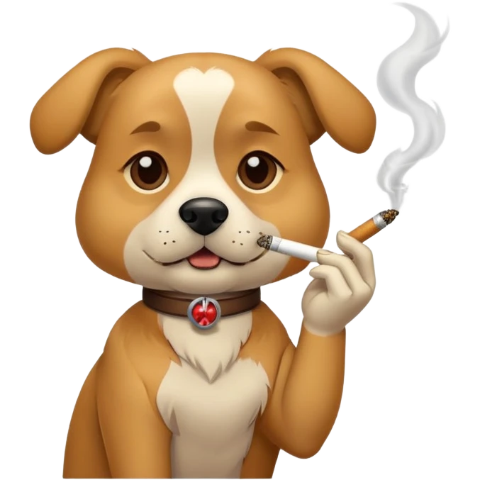 dog smoking a joint emoji