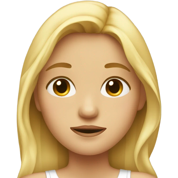 The blonde girl is crying emoji