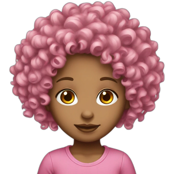 curly-girl-pink emoji