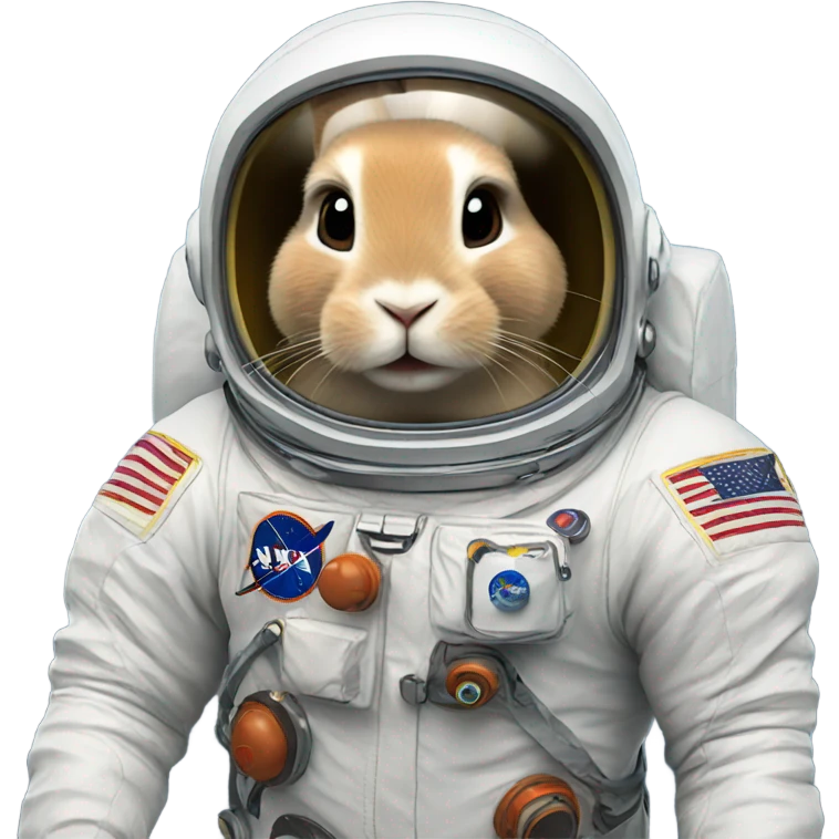 A rabbit astronaut  emoji
