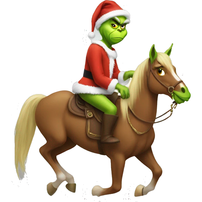 Grinch on a horse emoji