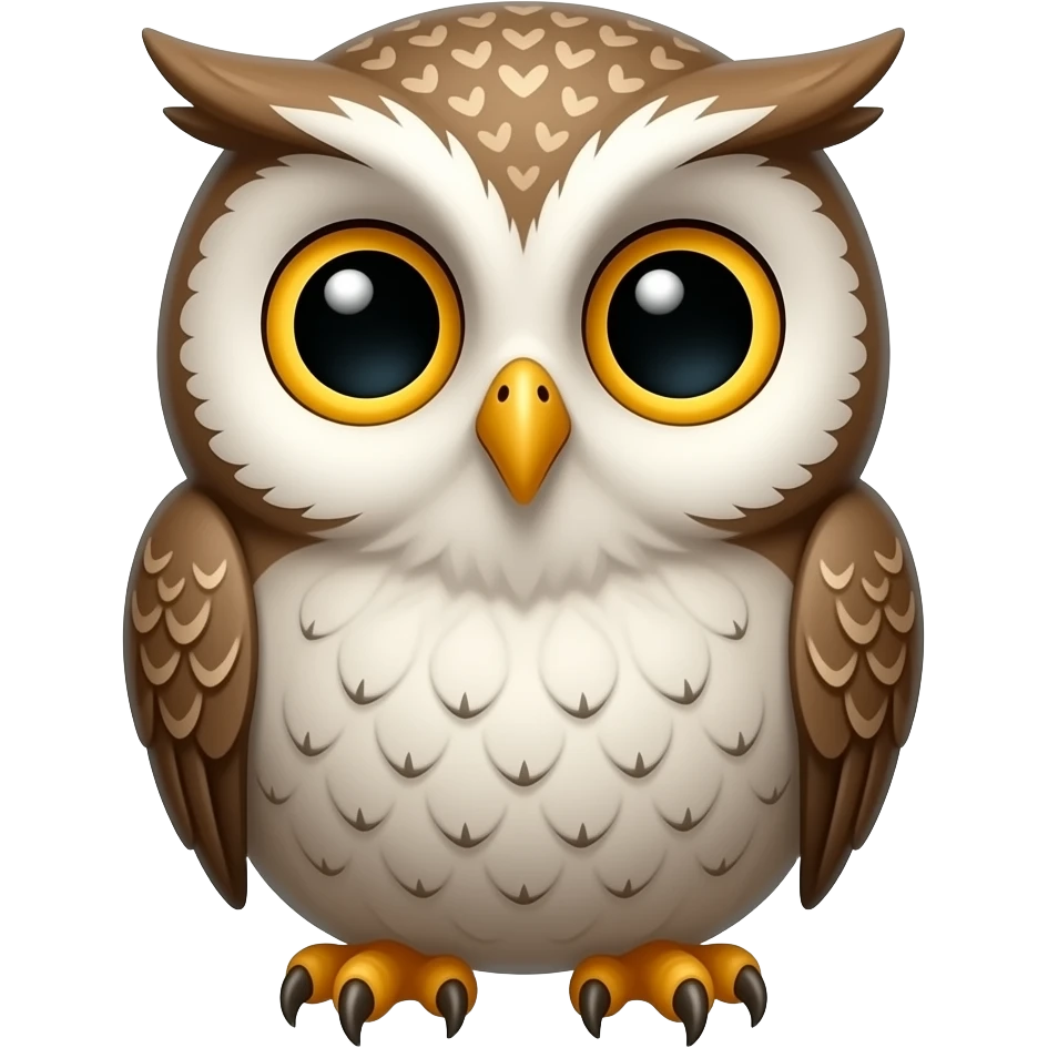 very cute owl emoji