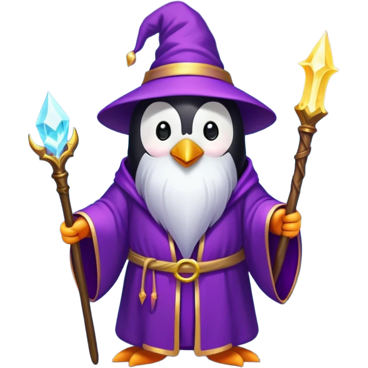 Penguin Wizard emoji