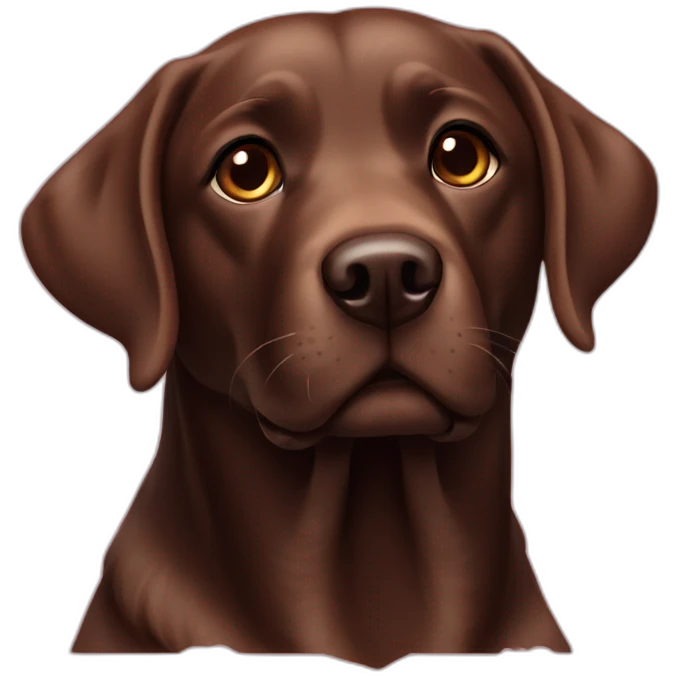 Labrador chocolat  emoji