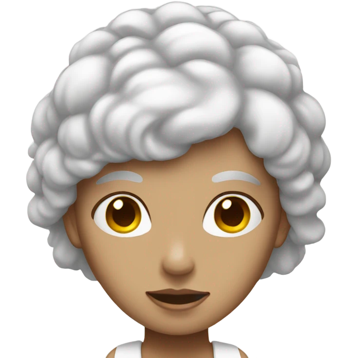 White lady with object above head  emoji