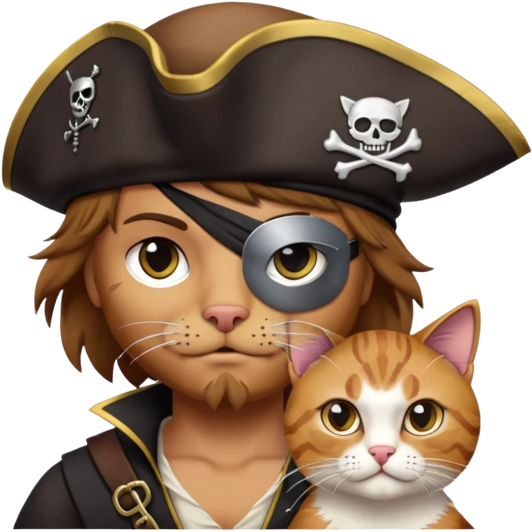 pirat and cat emoji