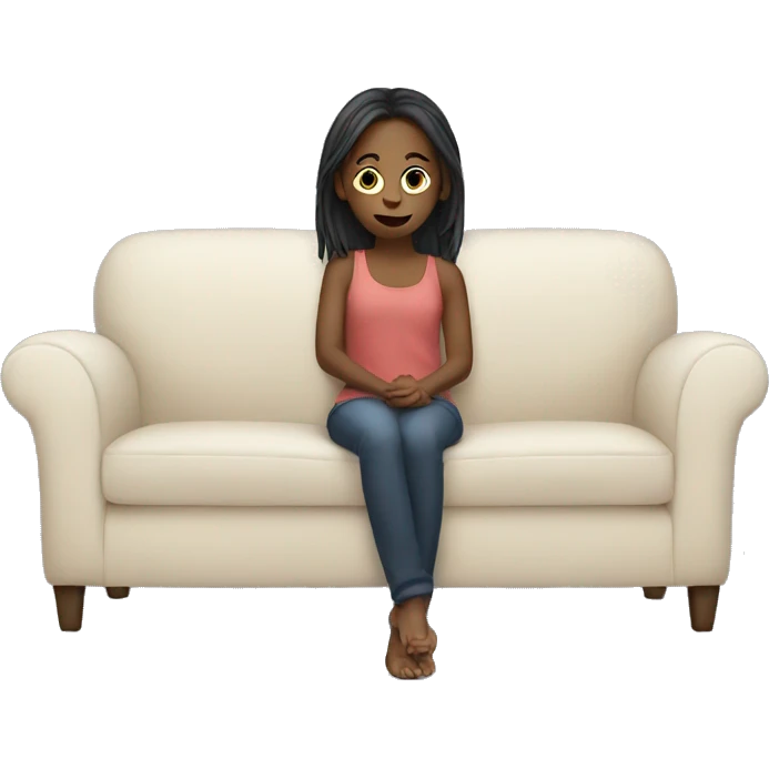 Girl on couch  emoji