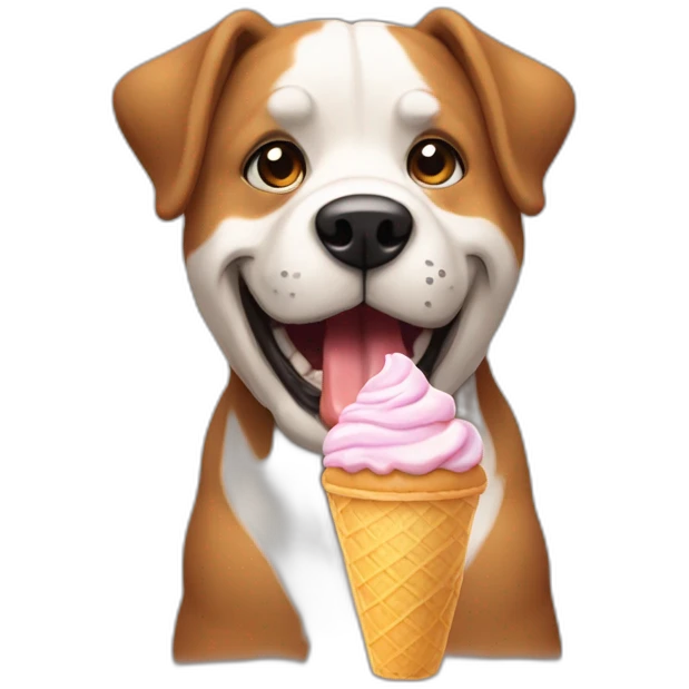 Perro comiendo helado emoji