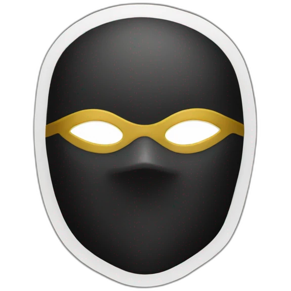 black mask emoji