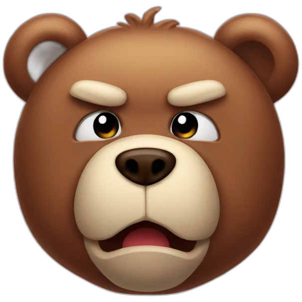 really angry cute cuddly bear toy emoji