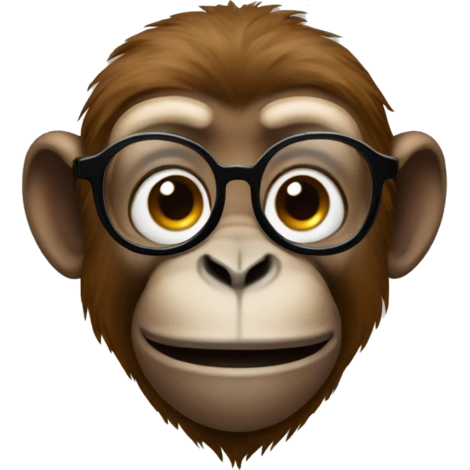 Monkey beauty with glasses  emoji