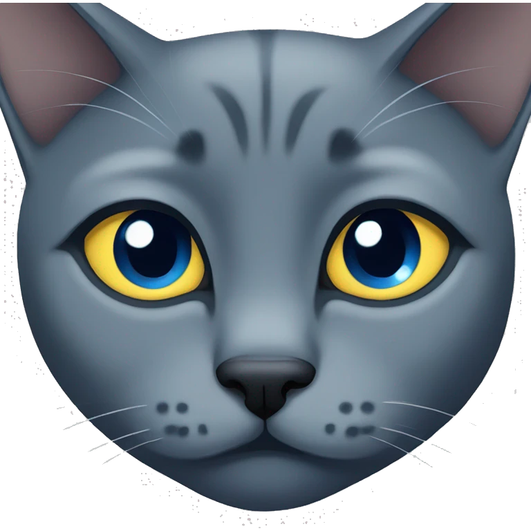Sad Russian blue cat emoji