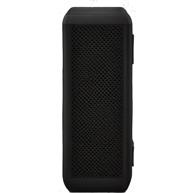 Black rectangular Portable speaker on a black background  emoji