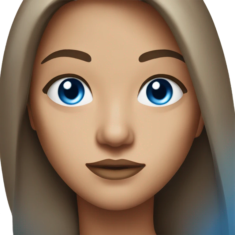 Long brown hair blue eyes fire woman  emoji