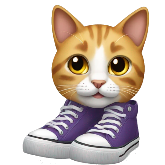 Cat with shoes emoji